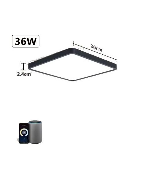 Tuya WIFI mennyezeti lámpa, fekete