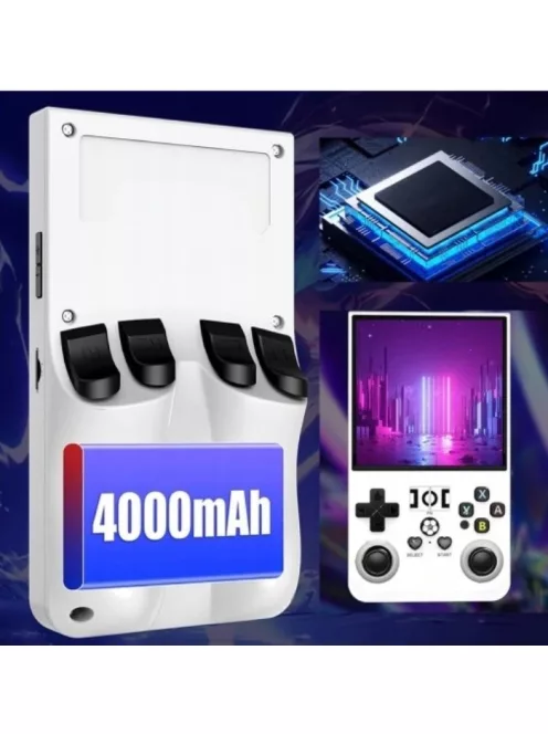 R36Max Hordozható játékkonzol 3,5" IPS kijelzővel, fehér, 128GB