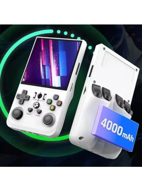 R36Max Hordozható játékkonzol 3,5" IPS kijelzővel, fehér, 64GB