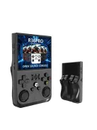 R36 Pro Hordozható játékkonzol 3,5" IPS kijelzővel, fekete, 64GB