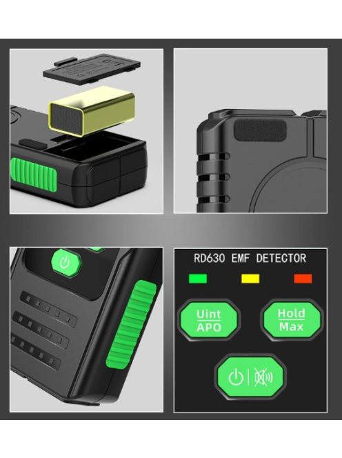 3-in-1 Elektromágneses Sugárzásmérő (EMF Detektor)