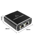 Gigabit Ethernet Splitter 1 to2, 1000Mbps RJ45 LAN Internet Splitter for Computer/Hub/Switch/Router/Set-Top Box/Digital TV