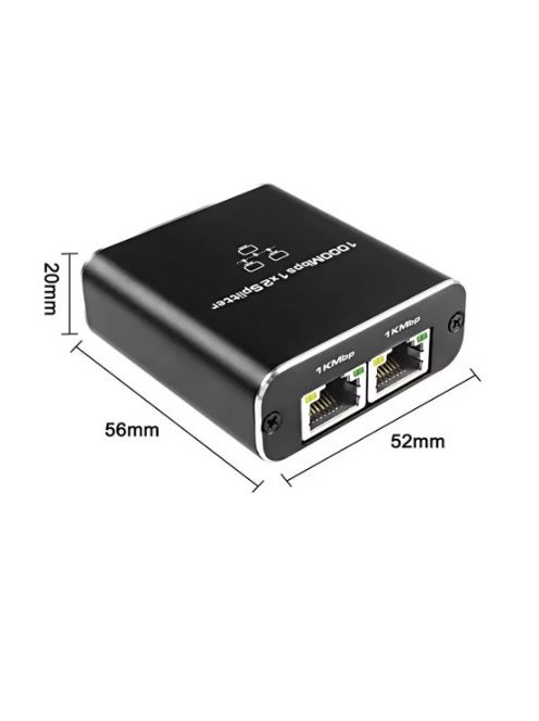 Gigabit Ethernet Splitter 1 to2, 1000Mbps RJ45 LAN Internet Splitter for Computer/Hub/Switch/Router/Set-Top Box/Digital TV