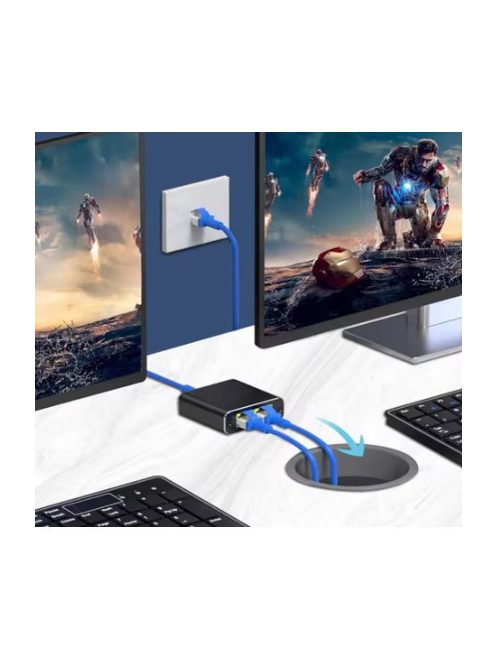 Gigabit Ethernet Splitter 1 to2, 1000Mbps RJ45 LAN Internet Splitter for Computer/Hub/Switch/Router/Set-Top Box/Digital TV