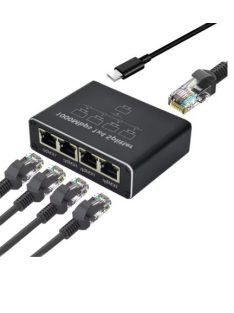   Gigabit Ethernet Splitter 1 to4, 1000Mbps RJ45 LAN Internet Splitter for Computer/Hub/Switch/Router/Set-Top Box/Digital TV