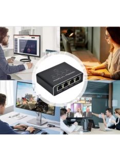  Gigabit Ethernet Splitter 1 to4, 1000Mbps RJ45 LAN Internet Splitter for Computer/Hub/Switch/Router/Set-Top Box/Digital TV