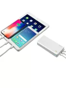 Power bank 30.000mAh QC 3.0, szimultán töltés, USB C és micro, Apple csatlakozó ROMOSS
