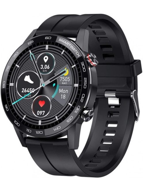 Smart Watch Men ECG PPG IP68 Waterproof Smartwatch, black silicon