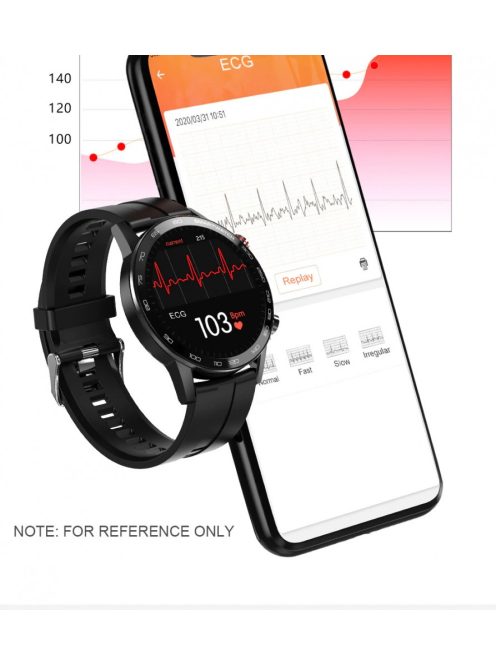 Smart Watch Men ECG PPG IP68 Waterproof Smartwatch, black silicon