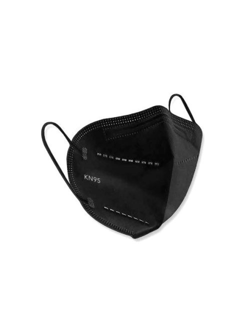 FFP2 (KN95) Dustproof Anti-fog And Breathable Face Masks Filtration Mouth Masks 5-Layer Mouth Muffle Cover mask, Black