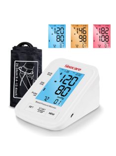   Blood Pressure Monitor Automatic BP Machine Heart Rate Pulse Monitor long Cuff Digital 3-color LCD Display(24-34 cm)