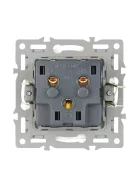 Power Socket,16A EU Standard Electrical Outlet 82mm * 82mm Silver Crystal Glass Panel wall socket 