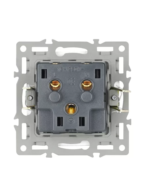 Power Socket,16A EU Standard Electrical Outlet 82mm * 82mm Silver Crystal Glass Panel wall socket 