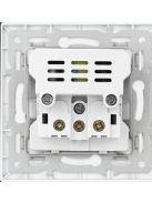 Fali dugalj USB üveg konnektor, fekete, magyar szabvány, Elegant Pro