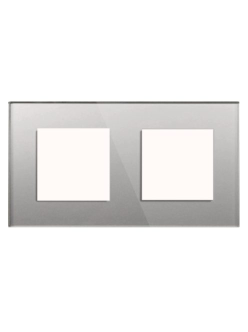 Blank panel with Installing iron plate 153mm*82mm silver crystal tempered glass switch socket panel