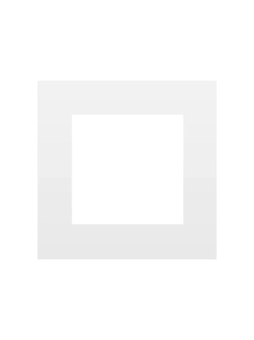 Egyes sorolókeret, fehér, Elegant Pro üveg keret fali konnektorhoz, CAT6, COAX csatlakozó aljzathoz