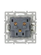 Power Socket,16A EU Standard Electrical Outlet 82mm * 82mm white Crystal Glass Panel wall socket
