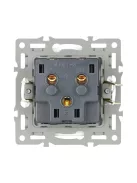 Power Socket,16A EU Standard Electrical Outlet 82mm * 82mm white Crystal Glass Panel wall socket