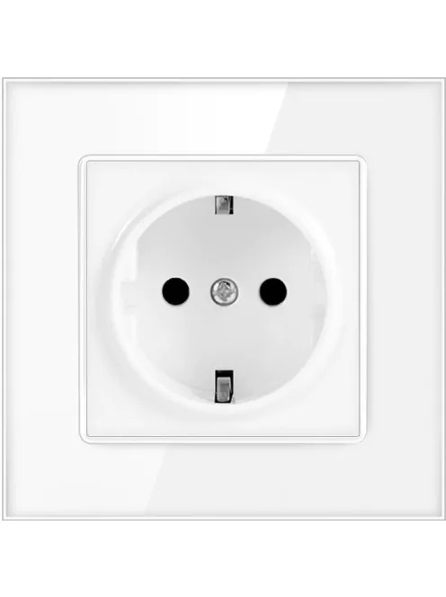  Fali dugalj konnektor üveg kerettel ELEGANT - fehér