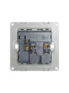 Univerzális fali dugalj ON/OFF kapcsolóval üveg kerettel ELEGANT - fehér 