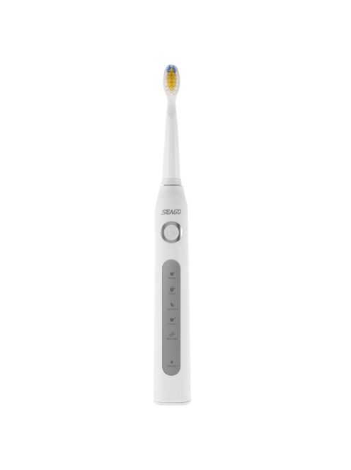 Szónikus elektromos fogkefe, 360 napos készenléti idő, fehér 3 fejjel, prémium minőség Seago