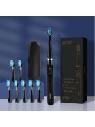 Sonic Electric Toothbrush SG-551, black with 8 heads, Bag