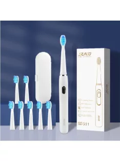 Sonic Electric Toothbrush SG-551, white with 8 heads, Bag