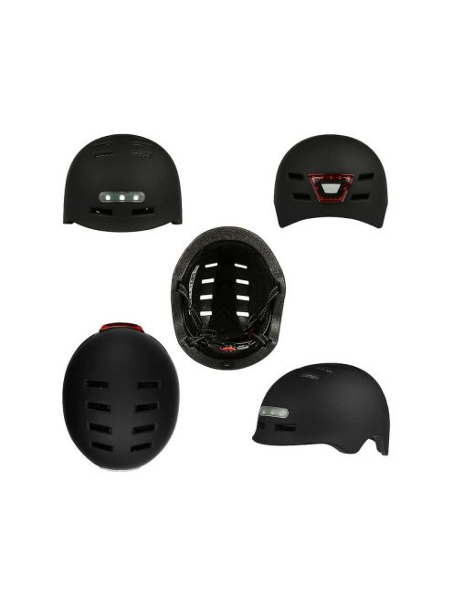 Skater helmet, black L/58-61 with lamp