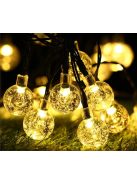 Solar String Lights Outdoor 60 Led Crystal Globe Lights with 8 Modes Waterproof Solar Powered Patio Light for Garden Party Decor