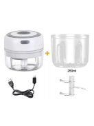Multifunctional Wireless Electric Chopper USB Charging White