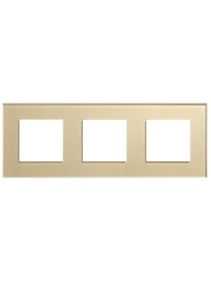   Blank panel with Installing iron plate 224mm*82mm gold crystal tempered glass switch socket panel