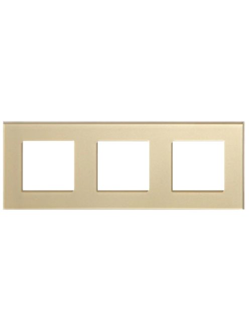 Blank panel with Installing iron plate 224mm*82mm gold crystal tempered glass switch socket panel