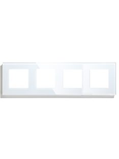   Blank panel with Installing iron plate 299mm*82mm white crystal tempered glass switch socket panel