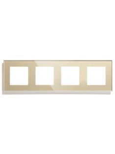   Blank panel with Installing iron plate 299mm*82mm gold crystal tempered glass switch socket panel