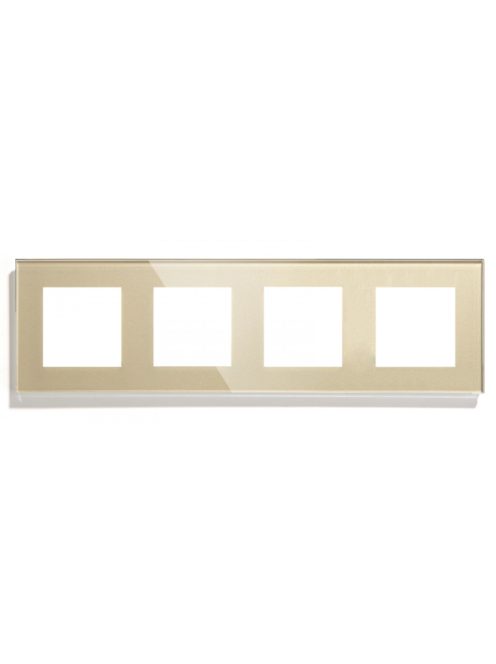 Blank panel with Installing iron plate 299mm*82mm gold crystal tempered glass switch socket panel