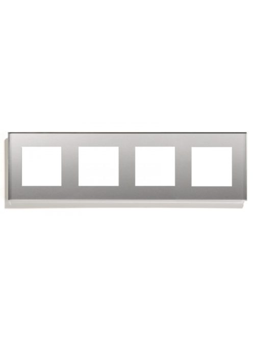 Blank panel with Installing iron plate 299mm*82mm silver crystal tempered glass switch socket panel