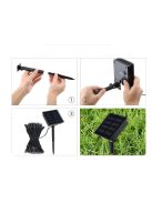 Napelemes fényfüzér 200 LED, melegfehér, 24 m, 8 világítási funkcióval