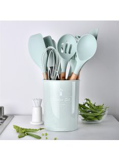 Silicone Kitchenware Cooking Utensils Set 11PCS Green
