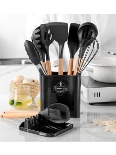   Silicone Kitchenware Cooking Utensils Set 11PCS With Plastic Holder