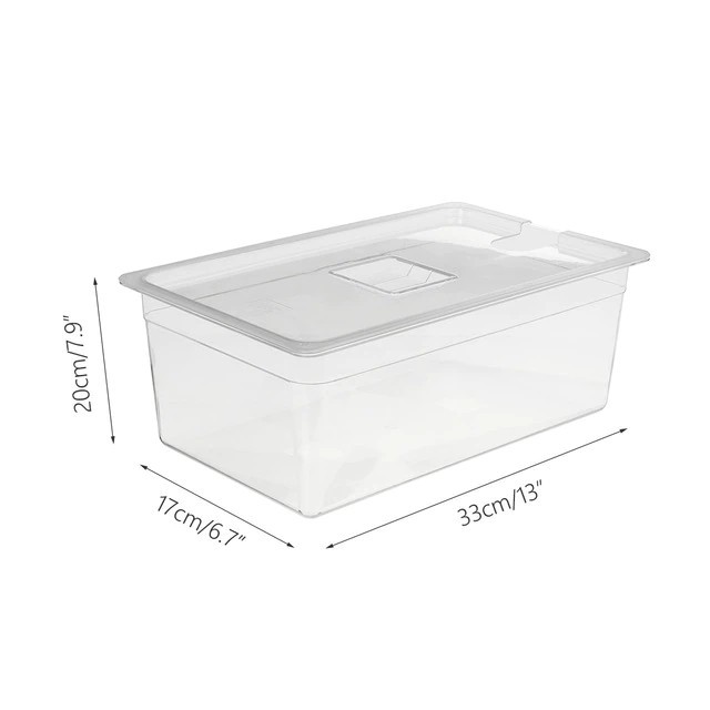 Collapsible Sous Vide Container With Lid - Durable, Food-grade Pc
