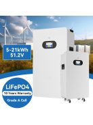 LifePO4 PowerWall 16kWh akkumulátor, WiFi, Bluetooth, IP54