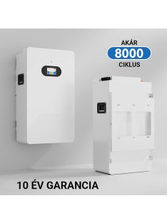   LifePO4 PowerWall 5,12kWh akkumulátor, WiFi, Bluetooth, IP54