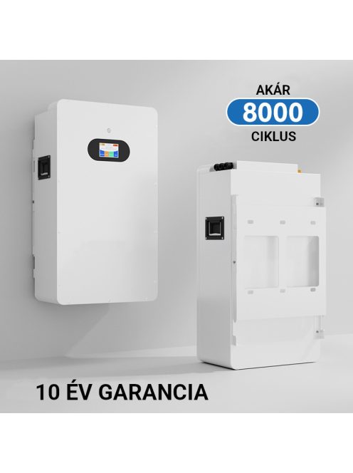 LifePO4 PowerWall 5,12kWh akkumulátor, WiFi, Bluetooth, IP54