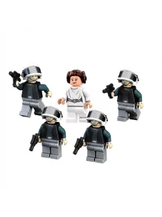 Leia and Rebel troopers building blocks