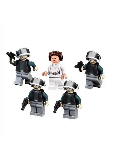 Leia and Rebel troopers building blocks