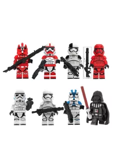   Darth Vader and the clones set - building block toy figure - 8 pack