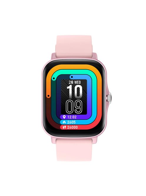 Smart Watch P8 Plus Women 1.69 Inch Blood Pressure Heart Rate Tracker IP67 Waterproof 8 Modes for Android iOS, gold