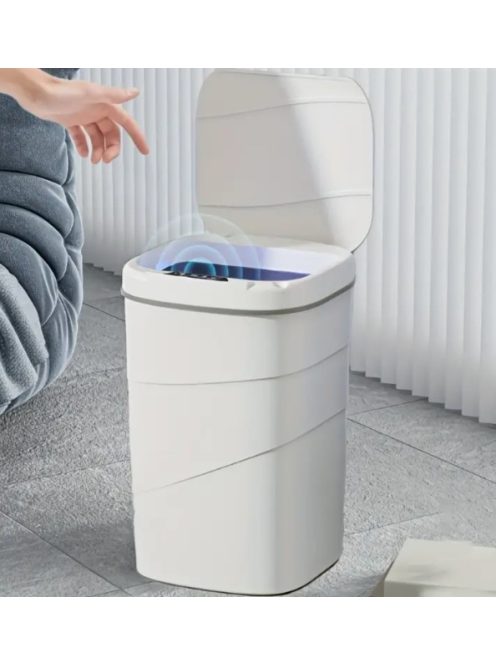 Automatic trash can, white, 18L