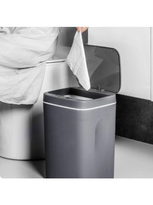 Smart Induction Trash Can Automatic Dustbin Bucket Garbage, grey