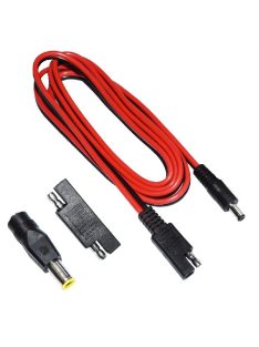   SAE DC 5,5 mm x 2,1 mm-es átalakító kábel szett, DC 8mm adapterrel, és SAE adapterrel